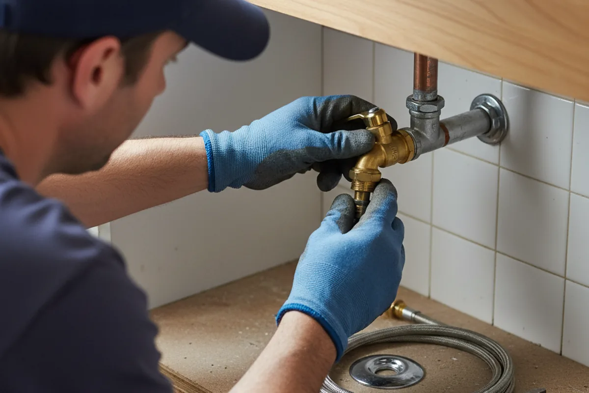 Shutoff valve and fitting work during Repiping in Wood